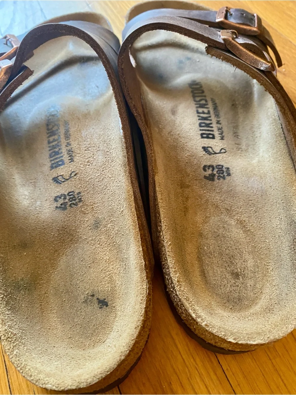 Birkenstock Men's Brown Arizona Two-Strap Sandals
